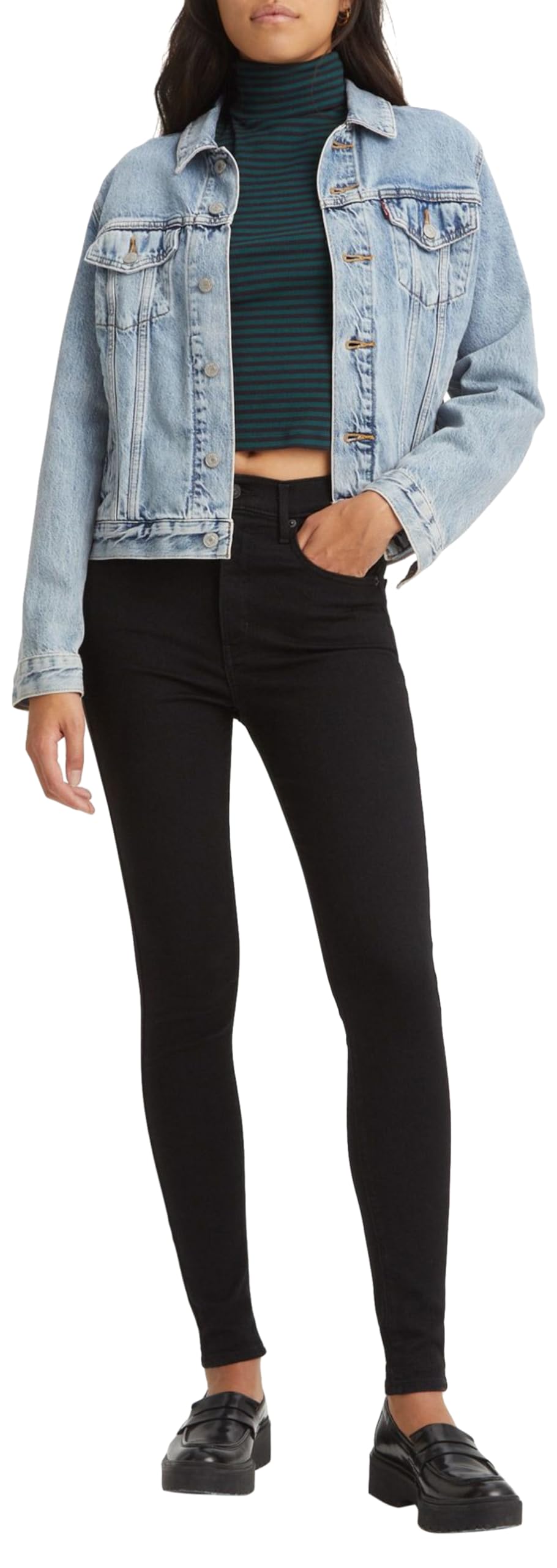 Levi's Mile High Super Skinny Women's Jeans, Black Celestial, 25W / 32L