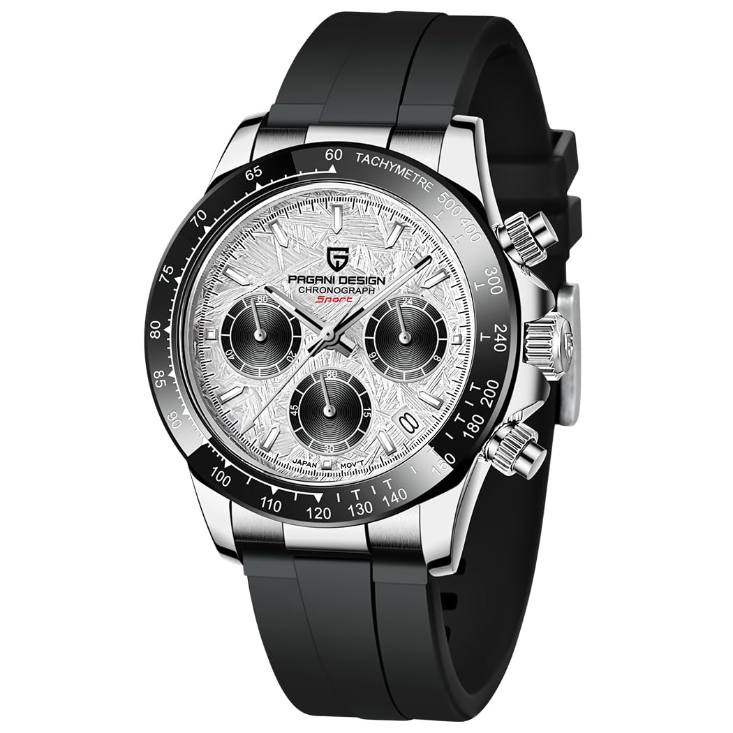 Pagani Design PD1644 Quartz Watches Mens Stainless Steel Men Chronograph Waterproof 100M Men Sports Clock Men Fashion Gift Business Casual Men Wristwatches