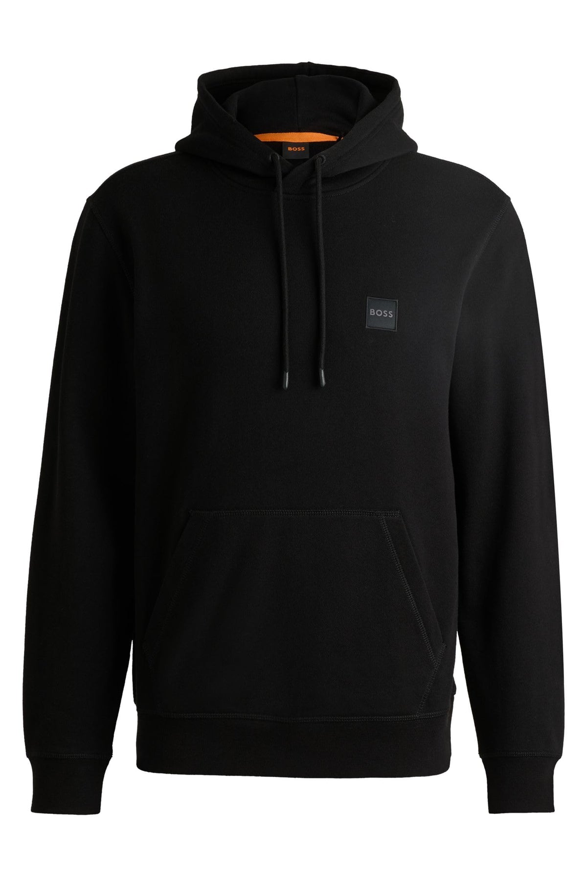 BOSS Mens Wetalk Regular-fit hoodie in cotton terry with logo patch