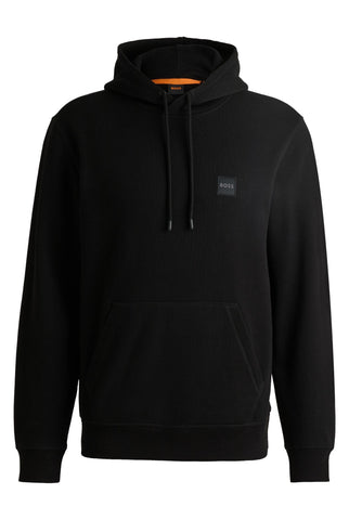 BOSS Mens Wetalk Regular-fit hoodie in cotton terry with logo patch