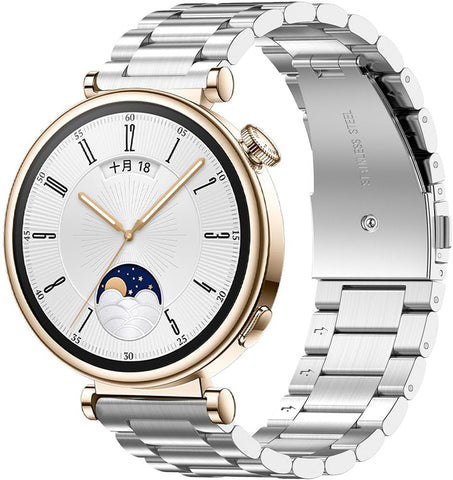 Tyogeephy for Huawei watch GT4 41MM Metal Watch Strap, Adjustable Stainless Steel Wristband WatchBand Compatible with Garmin Venu 3S/Forerunner 265S