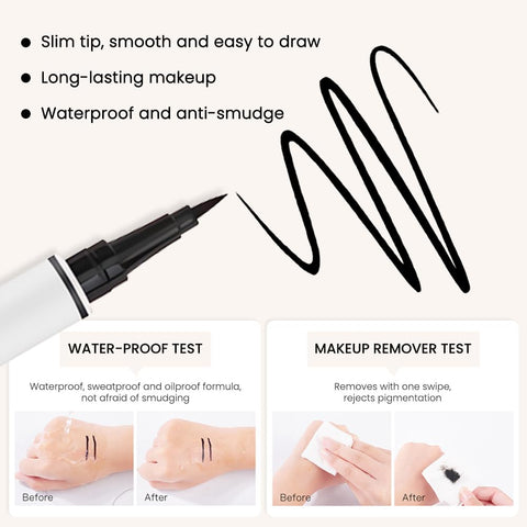 CAKAILA 2 Pcs Black Brown Colorful Liquid Gel Eyeliner Pencil Sets,Long Lasting Waterproof Smudge Proof Colored Eyeliners for Women