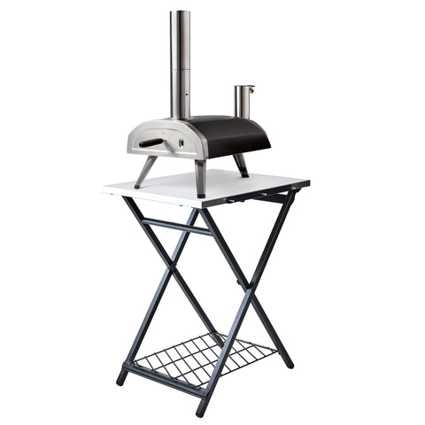 Ooni Portable Folding Table - Stainless Steel Outdoor Kitchen Stand, Grill and Pizza Oven Cart