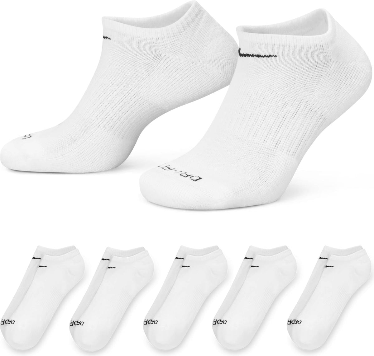 NIKE SX6898-100 Everyday Plus Cushioned Socks Men's White/Black S