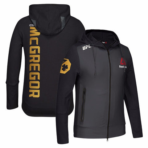 Reebok Conor McGregor UFC Black Limited Edition Champion Walkout Hoodie for Men (Black, Small)