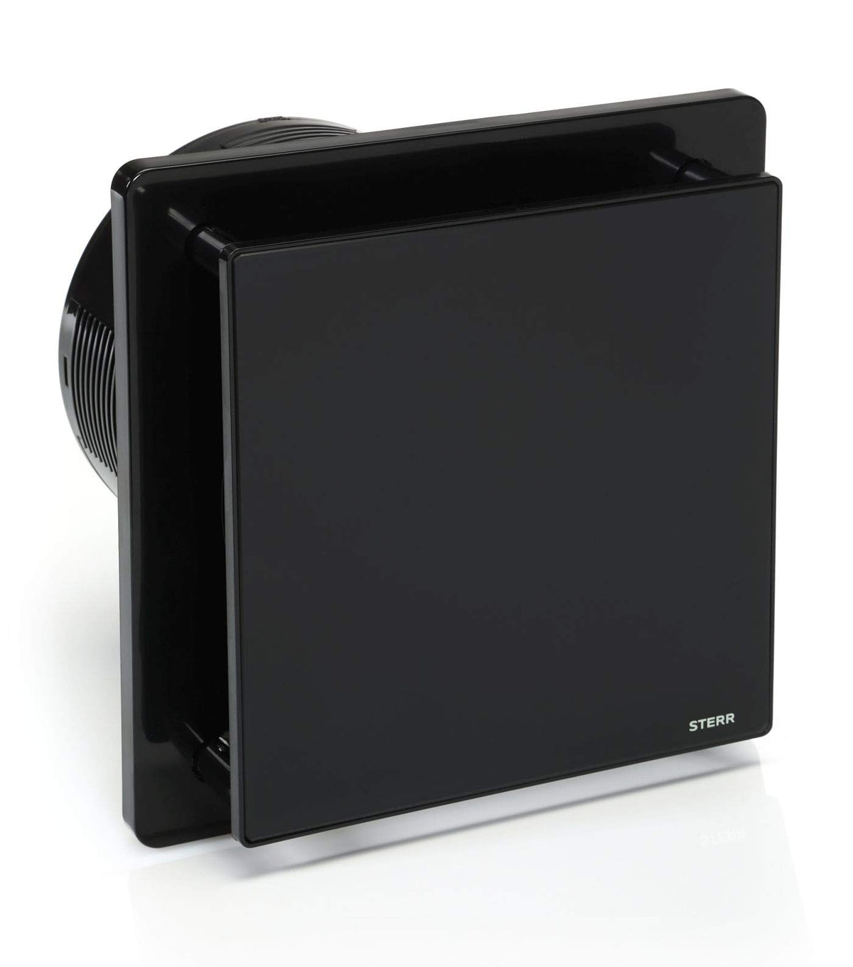 STERR Black Bathroom Fan 6 inches / 150 mm with TIMER - Extractor Fan - Glass Front - Modern Look - BFS150T-B - 25 W