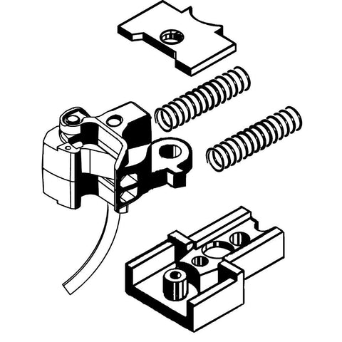 AAR Type E Knuckle Couplers w/Draft Gear Box 1 Pair -- Medium Offset w/#831 Gear Box