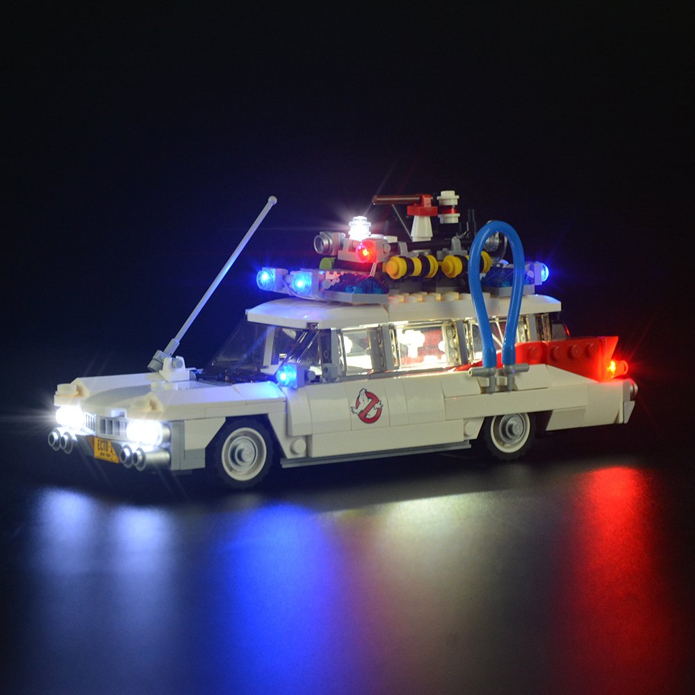 GEAMENT Blocks Light Kit Compatible with LEGO Ghostbusters ecto 1 - USB Lighting Set for 21108 Car Model (Building Set Not Included)