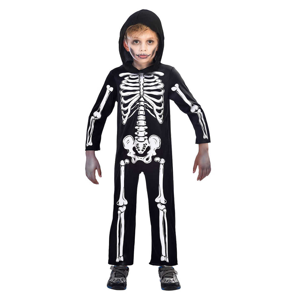 amscan (PKT) (9907090) Child Boys Skeleton Costume (10-12yr)