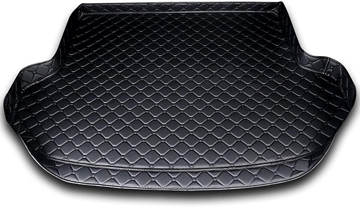Car Leather Boot Liner Mats For Mitsubishi Pajero 7 Seats 2007-2020,Tailored Auto Trunk Mat Waterproof Carpet Pad Cargo Tray Accessories,A-Black