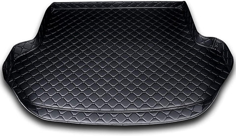 Car Leather Boot Liner Mats For Mitsubishi Pajero 7 Seats 2007-2020,Tailored Auto Trunk Mat Waterproof Carpet Pad Cargo Tray Accessories,A-Black
