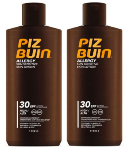 Piz Buin Allergy Sun Lotion SpfÃƒÆ’Ã†â€™ÃƒÂ¢Ã¢â€šÂ¬Ã…Â¡ÃƒÆ’Ã¢â‚¬Å¡Ãƒâ€šÃ‚Â 30 (2 Pack) 2 X 200Ml Each ÃƒÆ’Ã†â€™ÃƒÂ¢Ã¢â€šÂ¬Ã…Â¡ÃƒÆ’Ã¢â‚¬Å¡Ãƒâ€šÃ‚Â Prevent Prickly Heat