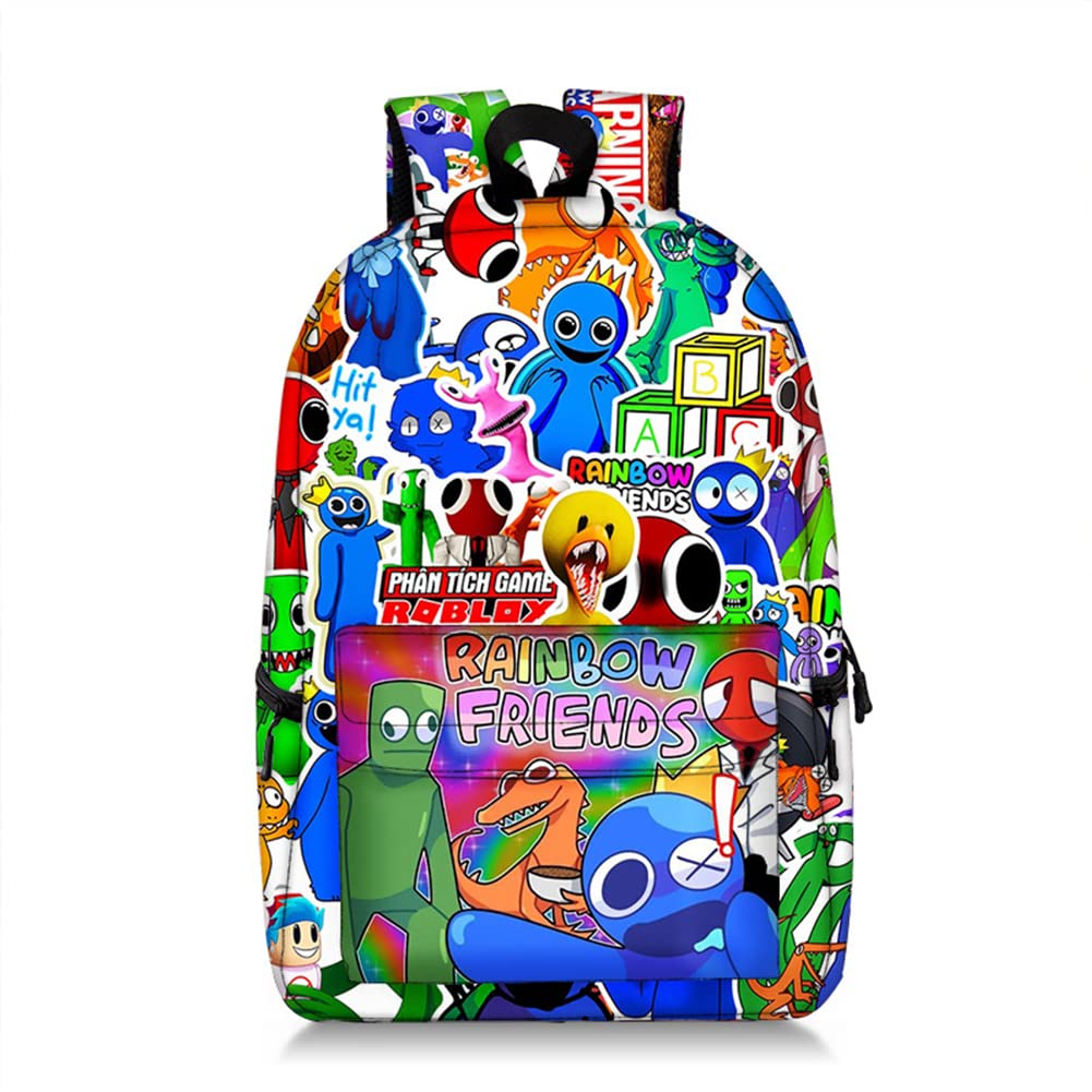Xinchangda Cyan Backpack Anime Cartoon Game Looky3D Print School Backpack Students Schoolbag Lightweight Laptop Backpack for Boys Girls, Type 1, 28*15*47cm