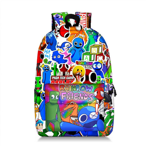 Xinchangda Cyan Backpack Anime Cartoon Game Looky3D Print School Backpack Students Schoolbag Lightweight Laptop Backpack for Boys Girls, Type 1, 28*15*47cm