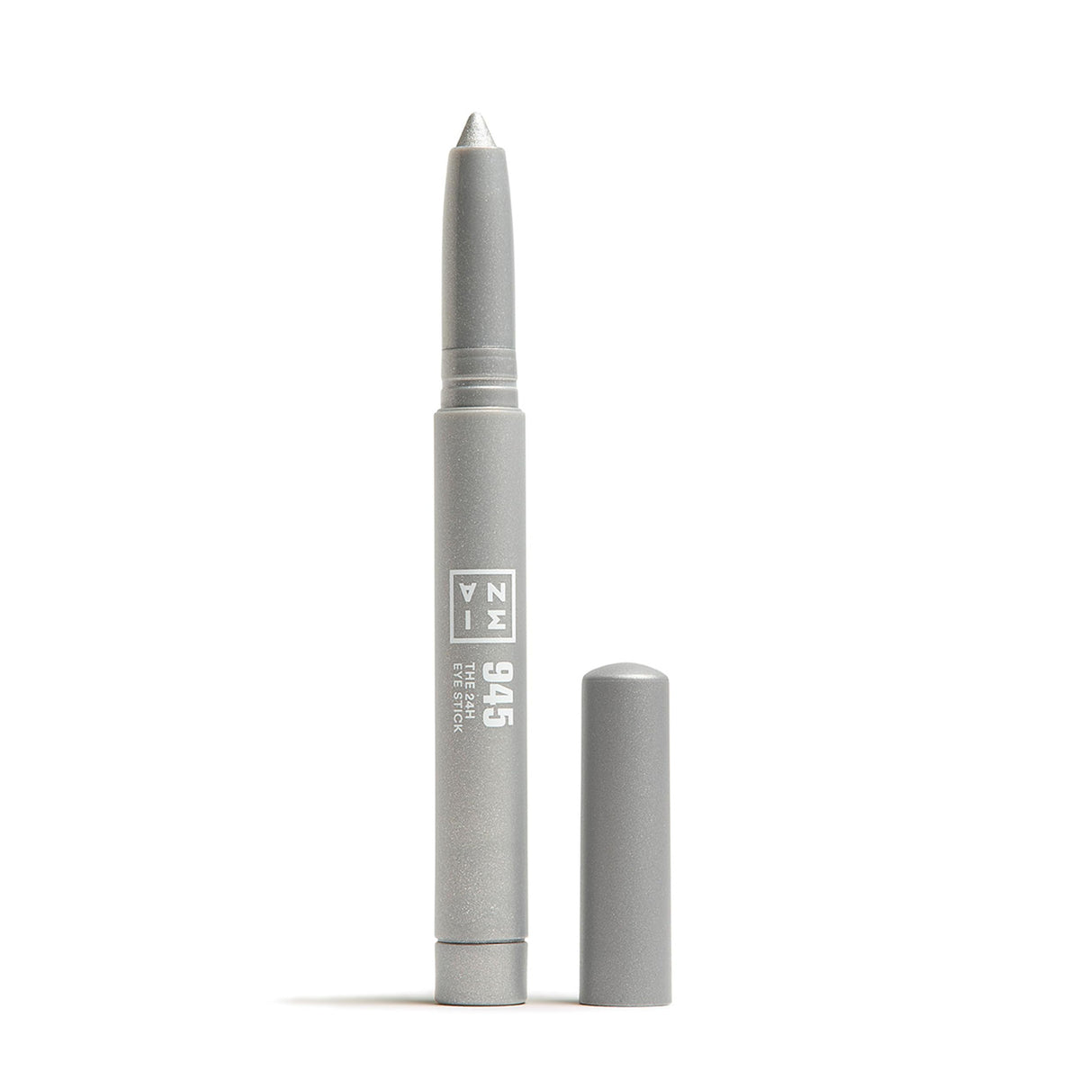3INA MAKEUP - The 24H Eye Stick 945 - Gray Eyeshadow Stick with Creamy Texture - 24H Waterproof Eyeshadow with Shimmer & Metallic Finish