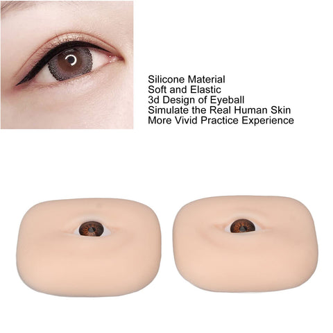 1 Pair Tattoo Practice Skin 3D Semi Permanent Eye Makeup Silicone Fake Skin Microblading Supplies for Eyebrows