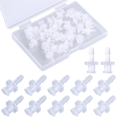30pcs Syringe Adapter, Clear Female Luer Lock 1/8" Luer Lock Connector Kit to Syringe Coupler Adapter (3.2mm)