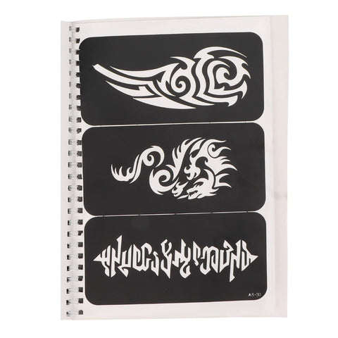 Tattoo Stencils, 99 Patterns Reusable Body Art Tattoo Stencil for Women Kids Party Festivals (22.5 X 16.7cm)