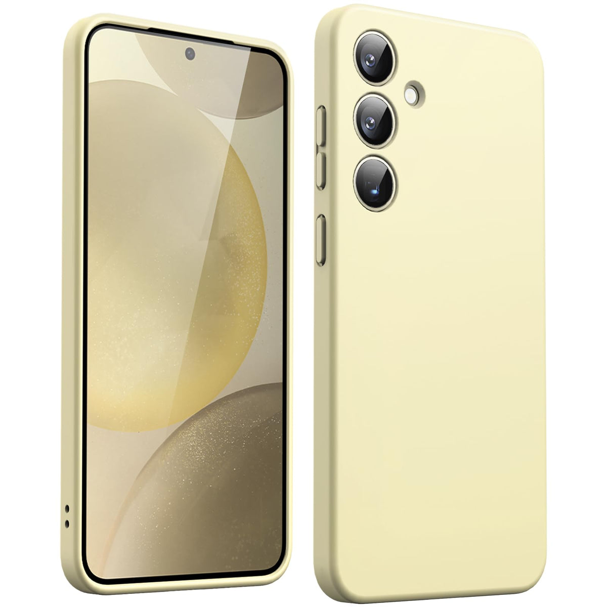 JETech Slim Fit Case for Samsung Galaxy S24 5G, Camera Lens Full Protection, Soft TPU Thin Protective Phone Cover with Matte Finish, Shockproof (Amber Yellow)
