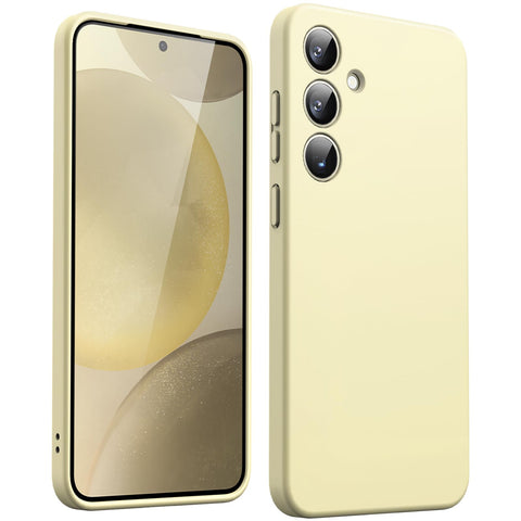 JETech Slim Fit Case for Samsung Galaxy S24 5G, Camera Lens Full Protection, Soft TPU Thin Protective Phone Cover with Matte Finish, Shockproof (Amber Yellow)