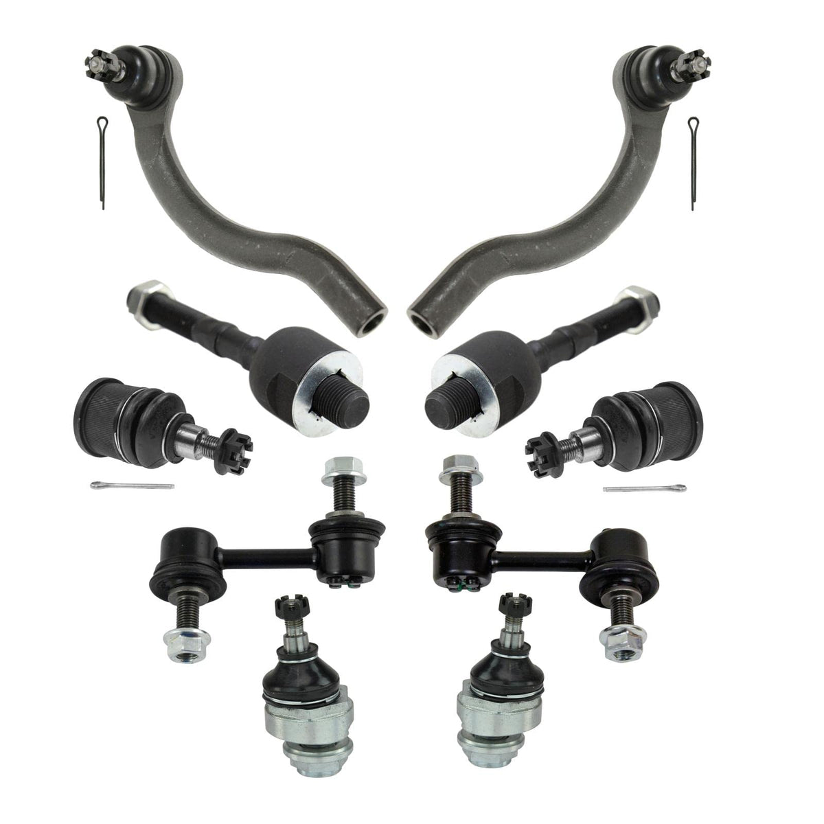 TRQ Front Steering & Suspension Kit Ball Joint Sway Bar Stabilizer Link Tie Rod Compatible with 2003-2007 Honda Accord