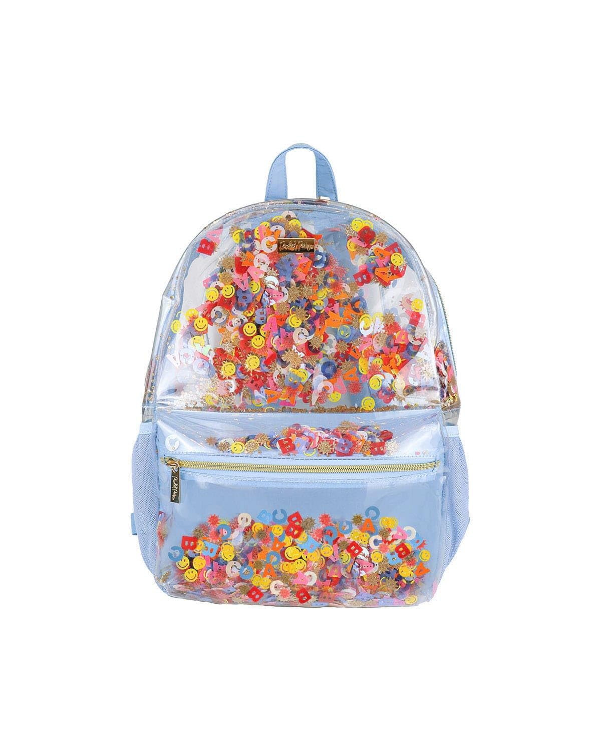 Packed Party Backpack; Women and Girls Small Fashion Shoulder Book Bag; Trendy Look for Ladies at School, Work, and Travel (Little Letters)