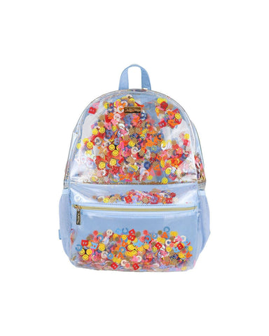 Packed Party Backpack; Women and Girls Small Fashion Shoulder Book Bag; Trendy Look for Ladies at School, Work, and Travel (Little Letters)