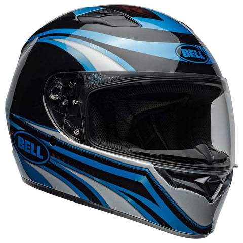 BELL Qualifier Full-Face Motorcycle Helmet (Gloss Conduit Blue/Black - Small)