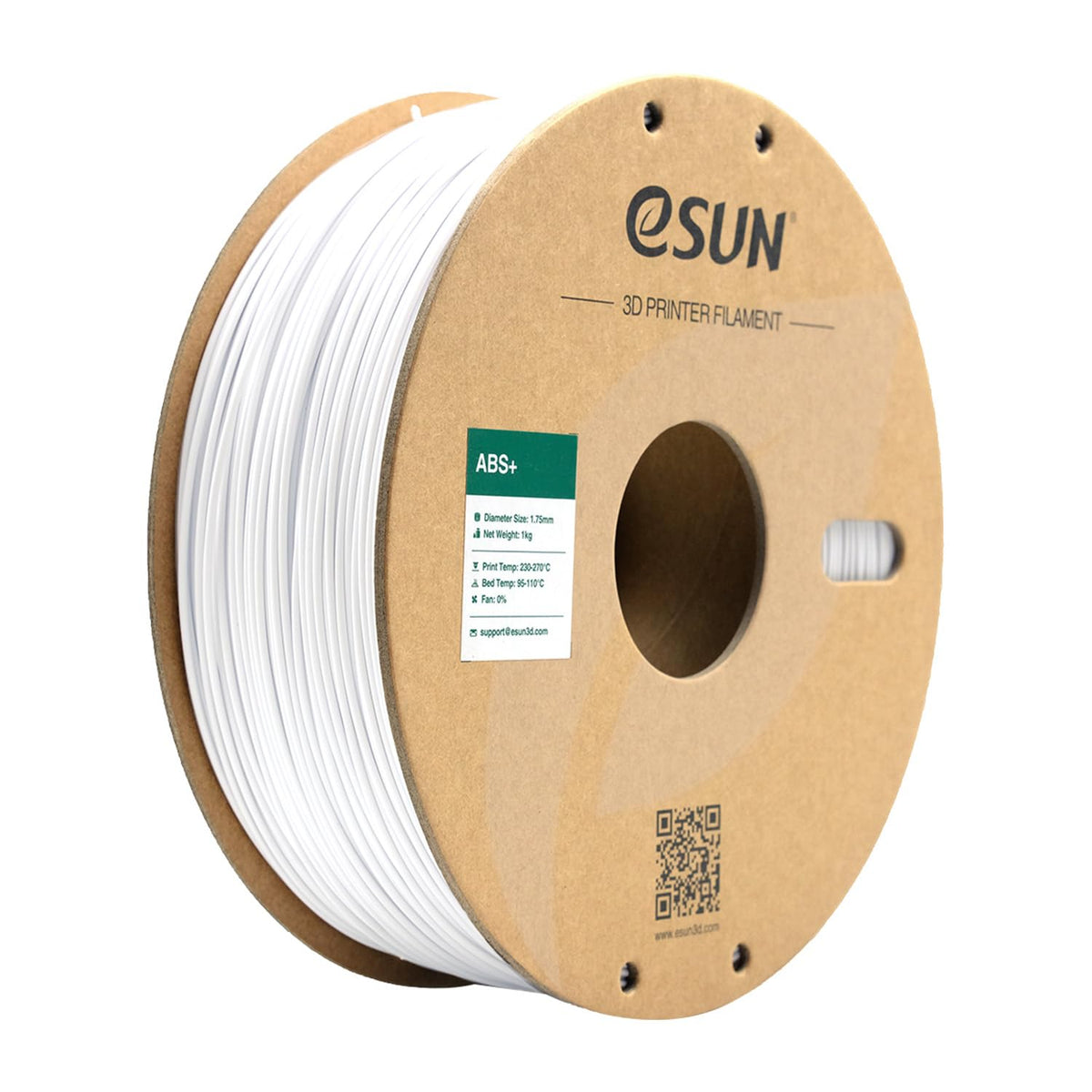 eSUN ABS+ Filament 1.75mm, Low Warping 3D Printer Filament ABS Plus, Dimensional Accuracy +/- 0.05mm, 1KG Spool (2.2 LBS) 3D Printing Filament for 3D Printers, Cold White