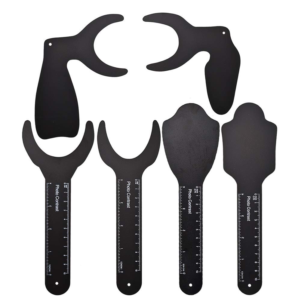 MIBICIRI 6 Pcs Dental Intraoral Photography Black Background Plate Dental Photo Contrast Image Contraster Kit Dental Tool