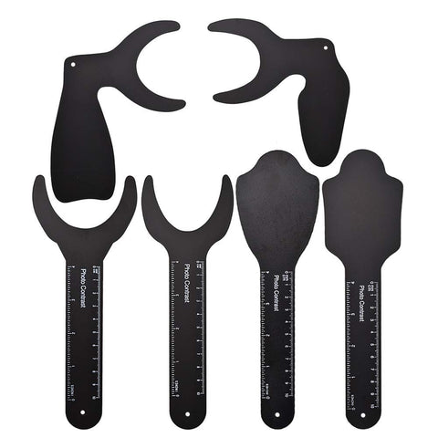MIBICIRI 6 Pcs Dental Intraoral Photography Black Background Plate Dental Photo Contrast Image Contraster Kit Dental Tool