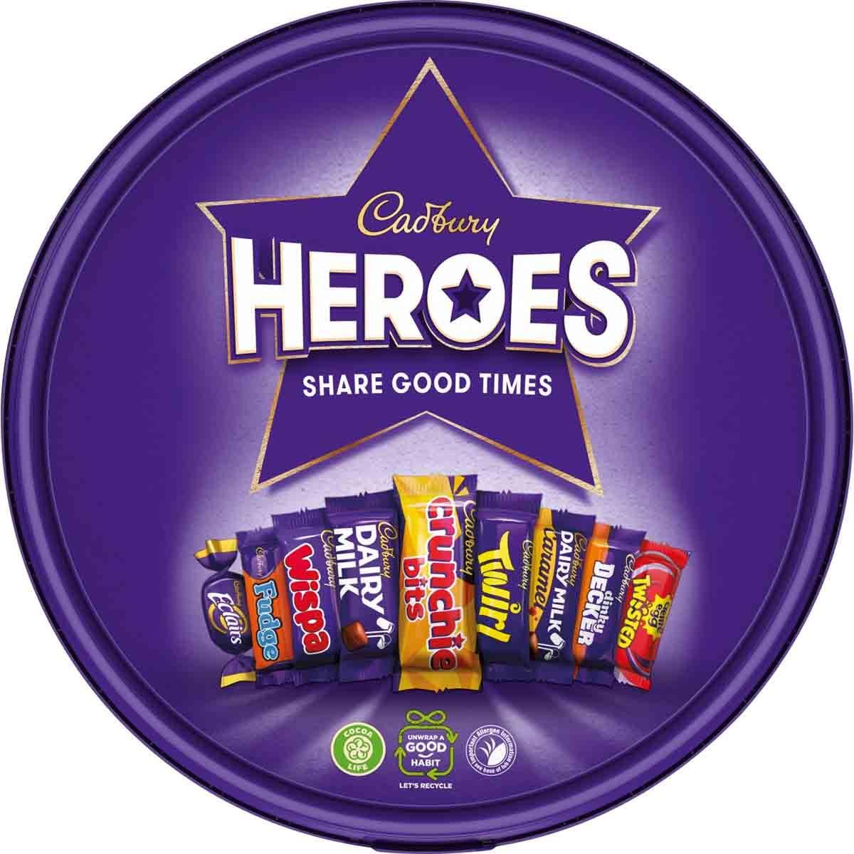 Cadbury Heroes Chocolate Tub, 660 g