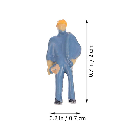 EXCEART Model 25Pcs Sand Table Character Miniature People Miniature Worker People Train Figure Railroad Worker Painted People Figurine Statuette Plastic Three-Dimensional
