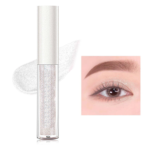 DuoZeng Liquid Glitter Eyeshadow,Liquid Sparkling Eye Shadow Under Eye Shadow Bling,Long Lasting,Quick Drying,Easy to Apply,Pigmented Liquid Glitter Eye Shadow for Crystals Eye Makeup(#04)