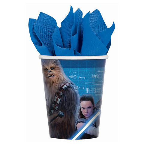 amscan Tableware Star Wars Episode 8" Cups, 9 oz., Party Favor, Multicolor