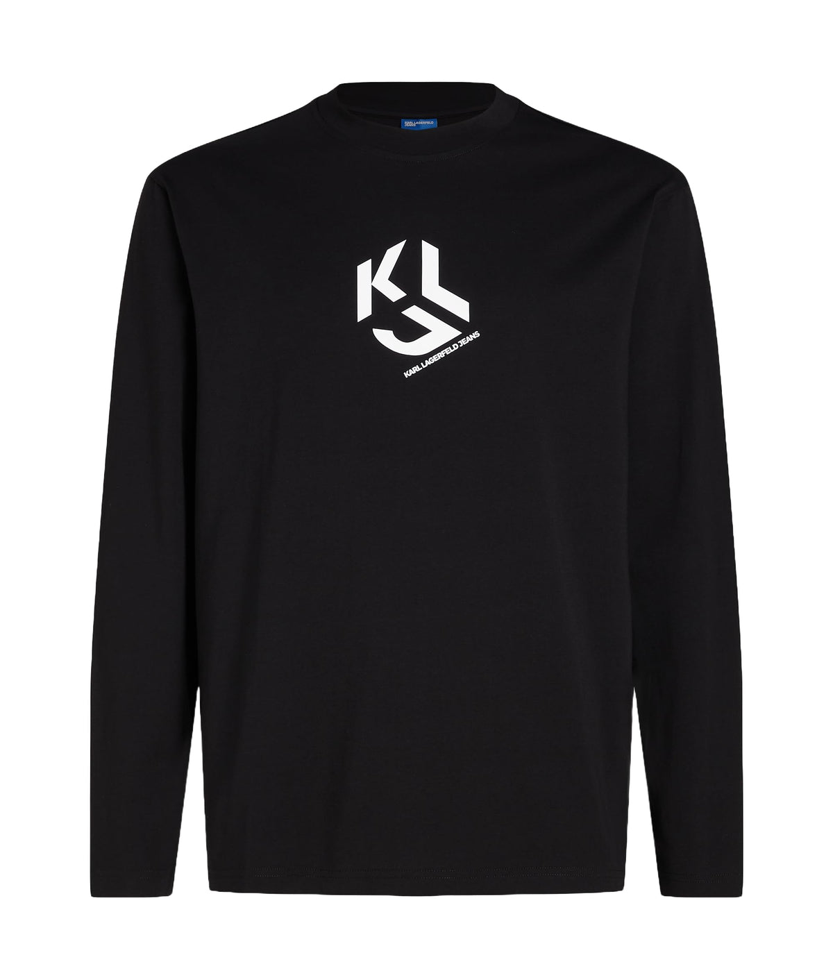 KARL LAGERFELD JEANS, Mens, Regular Monogram Long Sleeve TEE, Black, Small