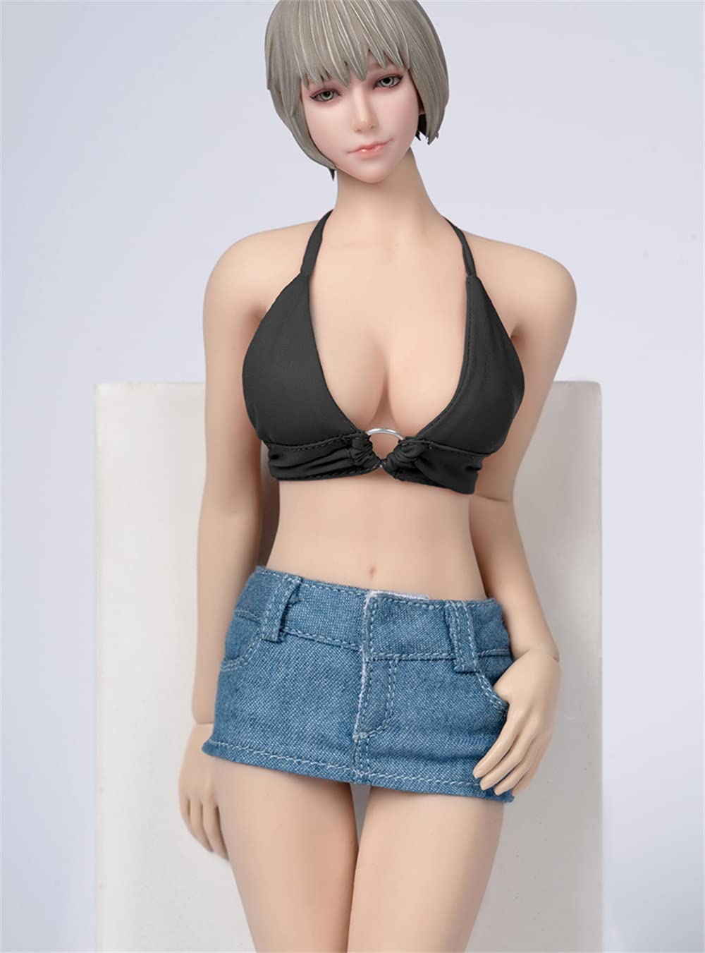 HiPlay 1/6 Scale Figure Doll Clothes, Hot Girl Suit, Tight-Fitting Top+Shorts Outfit Costume for 12 inch Female Action Figure Phicen/TBLeague CM227(TCT-026A)
