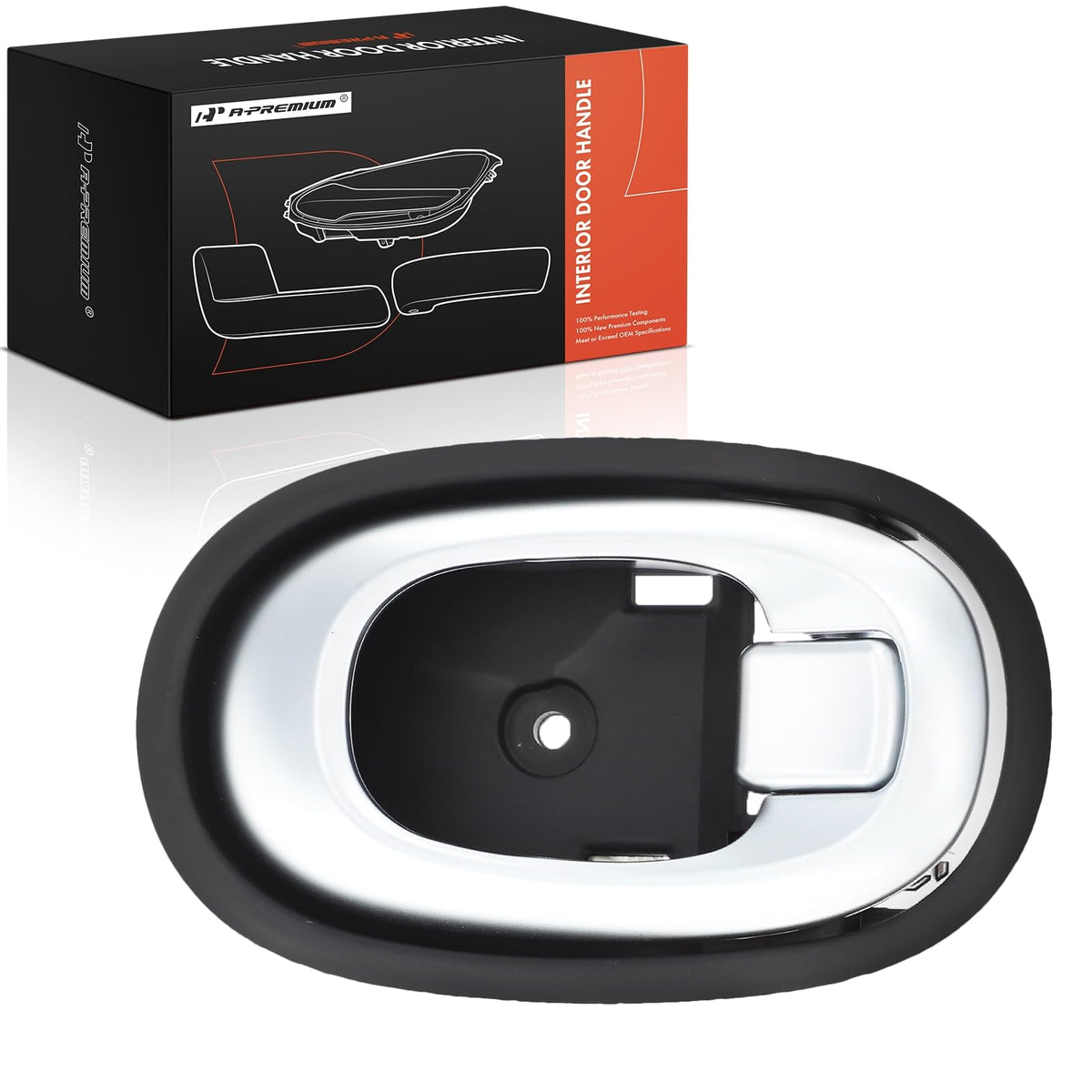 A-Premium Front or Rear Passenger Side Interior Door Handle Compatible with Kia Soul 2014-2019, Black Housing with Silver Lever, Replace# 82620-B2010EQ
