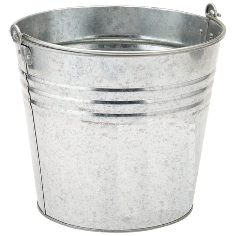 Unibos | HEAVY DUTY | Galvanised Metal Bucket | High Grade Multipurpose | Bucket with Handle | Hot Ash, Home, Garden, Bathroom, Garden Waste etc | Silver | 12 Litre
