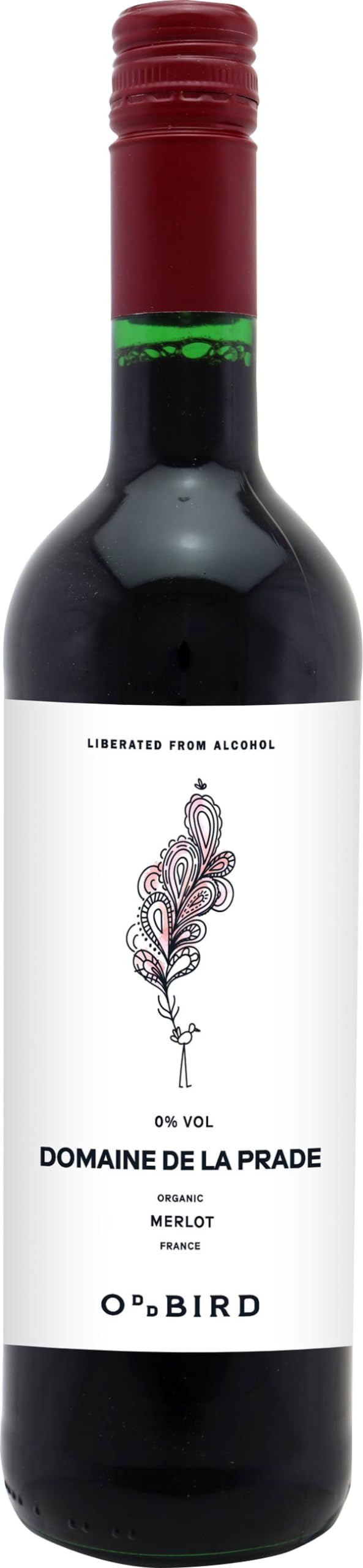 Oddbird Domaine De La Prade Merlot & Shiraz‚ Non-Alcoholic, 0%‚ 735ml