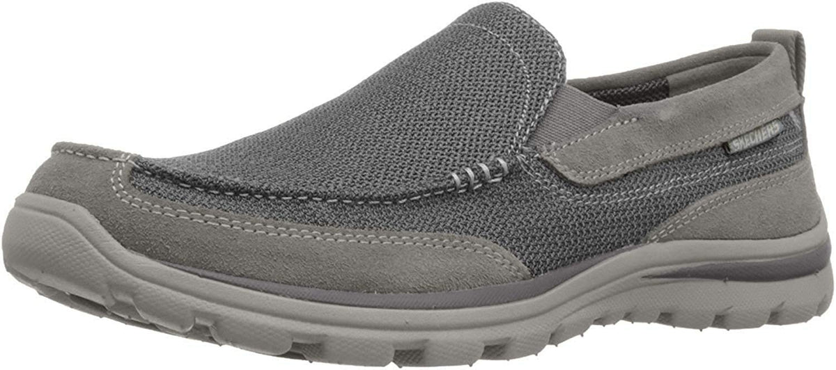 Skechers USA Men's Segment Milford Slip-on Loafer, Charcoal, 8 2E US