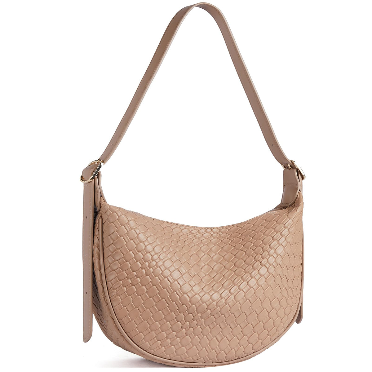 BOSTANTEN Purses for Women Small Crossbody Bags Crescent Shoulder Bag Hobo Handbag with Adjustable Strap, Khaki
