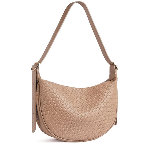 BOSTANTEN Purses for Women Small Crossbody Bags Crescent Shoulder Bag Hobo Handbag with Adjustable Strap, Khaki
