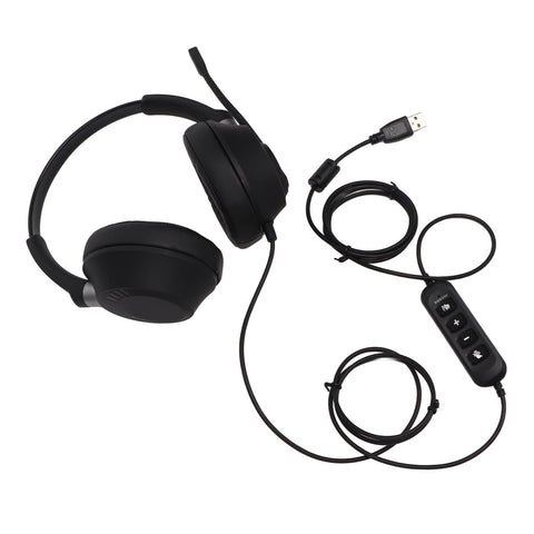 Gaming Headphones, Loud Clear Sound USB PC Game Headset Low Distortion for Call Centers