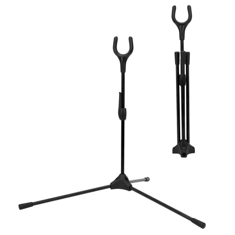 Archery Bow Stand, Bow Stand, Carbon Recurve Bow Holder, Recurve Bow Compound, Folding Recurve Bow Stand Holder, Archery Straight Bow Stander for Hunting Outdoor Sports(Black)