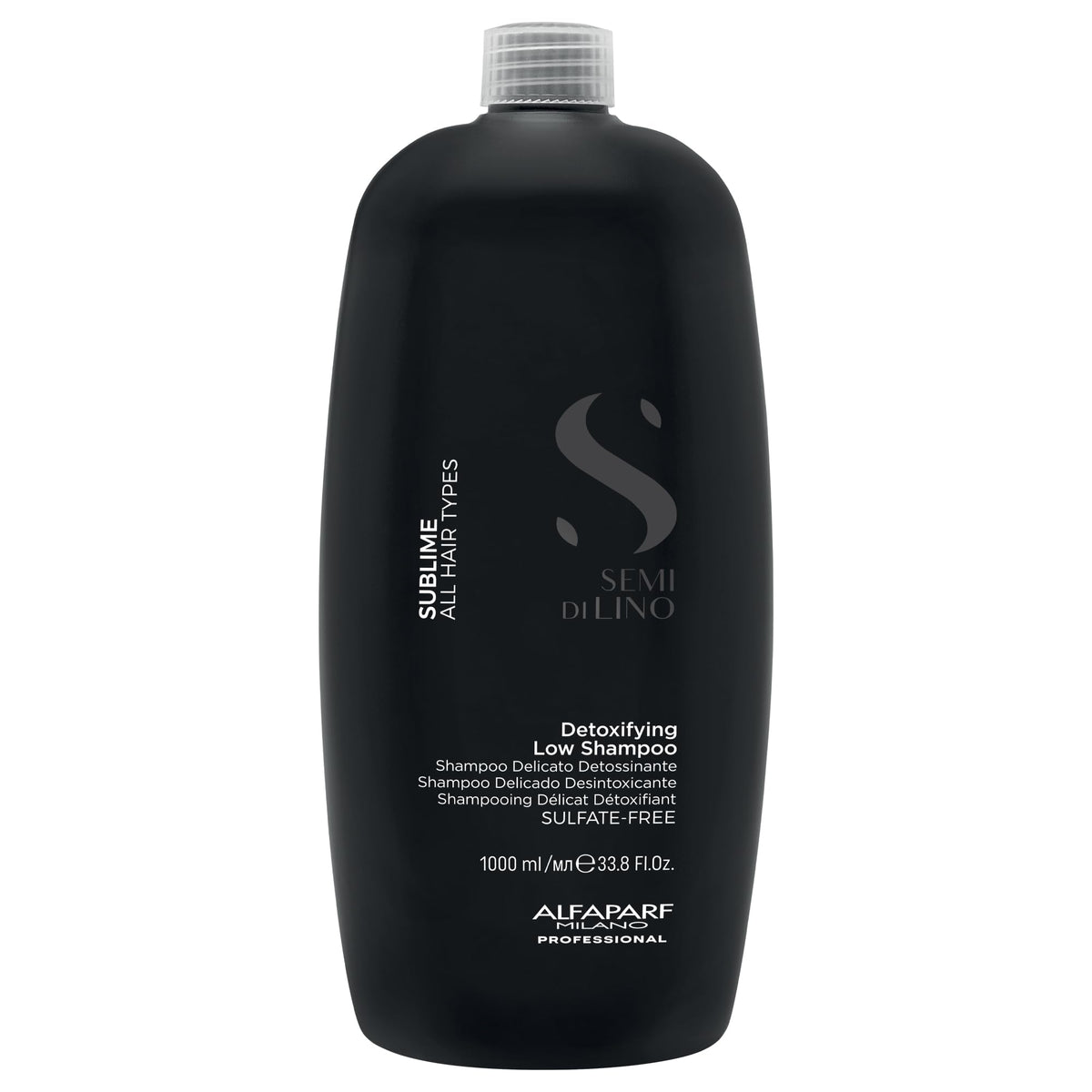Alfaparf Milano Semi di Lino Sublime Sulfate Free Detox Shampoo - Detoxifying Shampoo - Gentle Hard Water Shampoo for Oily Hair - Cleansing Scalp Build Up and Impurity Remover (33.8 fl oz)