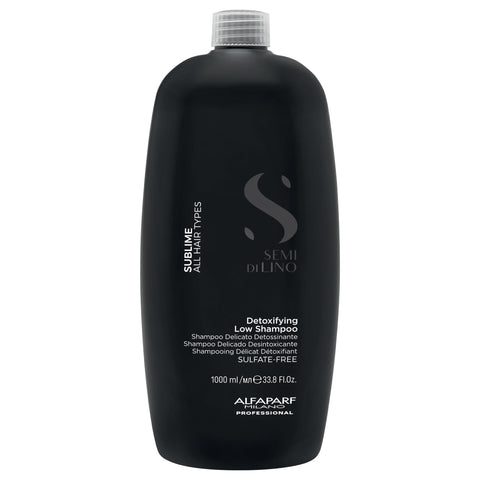 Alfaparf Milano Semi di Lino Sublime Sulfate Free Detox Shampoo - Detoxifying Shampoo - Gentle Hard Water Shampoo for Oily Hair - Cleansing Scalp Build Up and Impurity Remover (33.8 fl oz)
