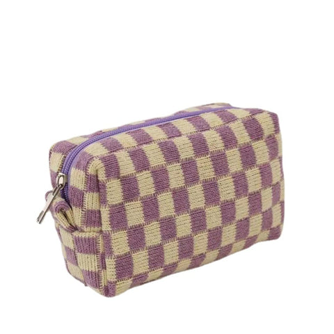 XPONNI Small Cosmetic Bag Cute Makeup Bag Y2k Accessories Aesthetic Make Up Bag Y2k Purse Cosmetic Bag for Purse, Purple