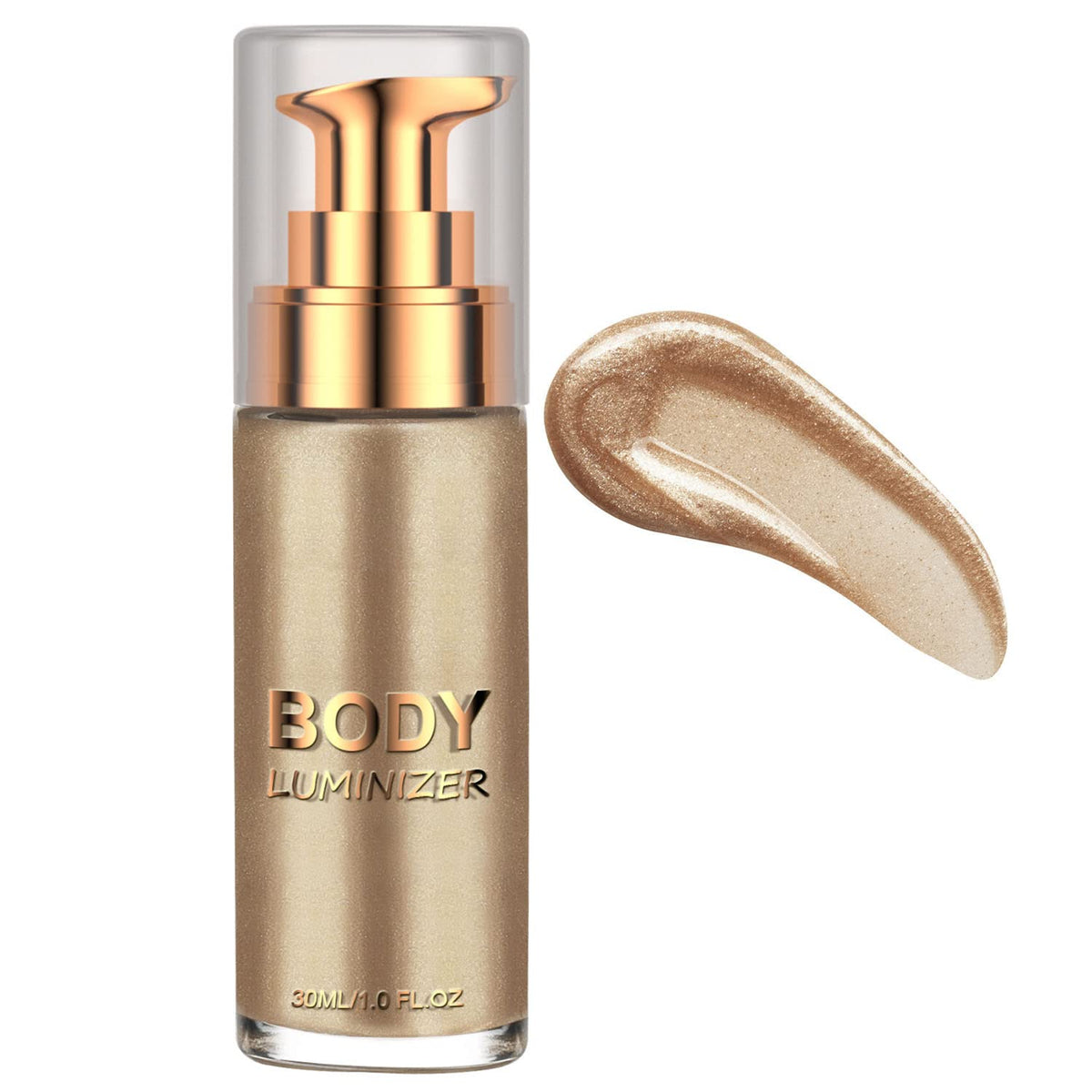 Body Luminizer, Highlighter Makeup Waterproof Moisturizing Glow Illuminator Liquid Foundation for Face & Body,Smooth Body Shimmer Lotion(#05 Champagne Gold?