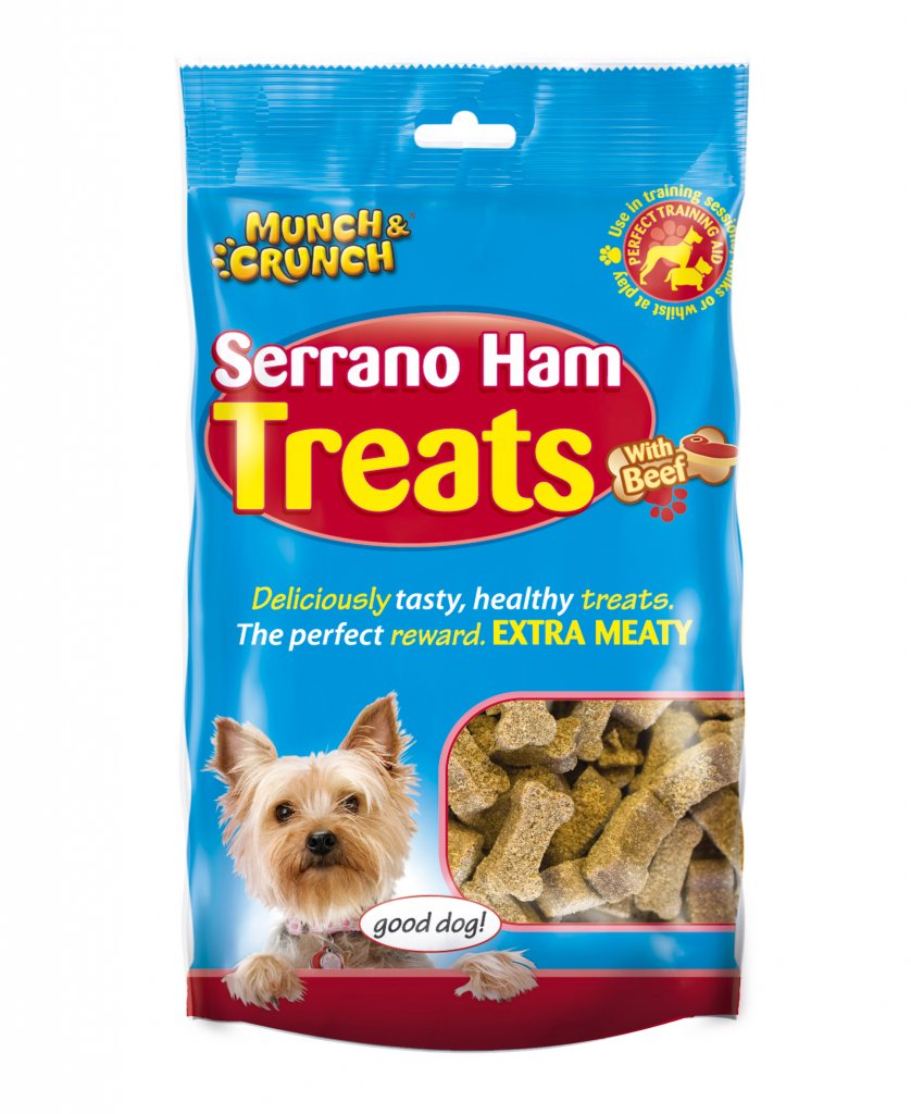 Munch & Crunch Serrano Ham Treats with Beef Single Pack Fast Postage